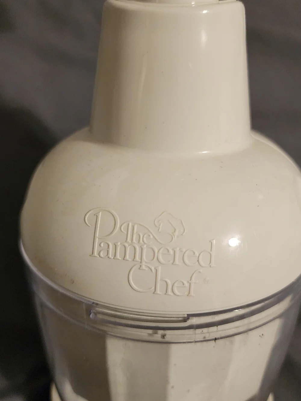 Pampered Chef Manual Food Chopper - White & Gray